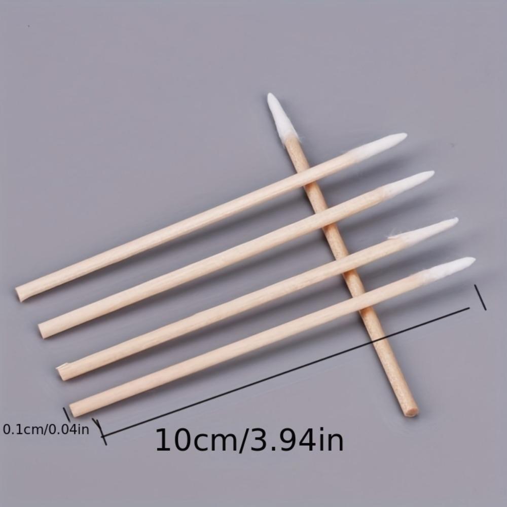 300pcs Disposable Wooden Micro Bud Swabs Lint Free Eyelash Extension Glue Removing Tools Makeup Mini Brush