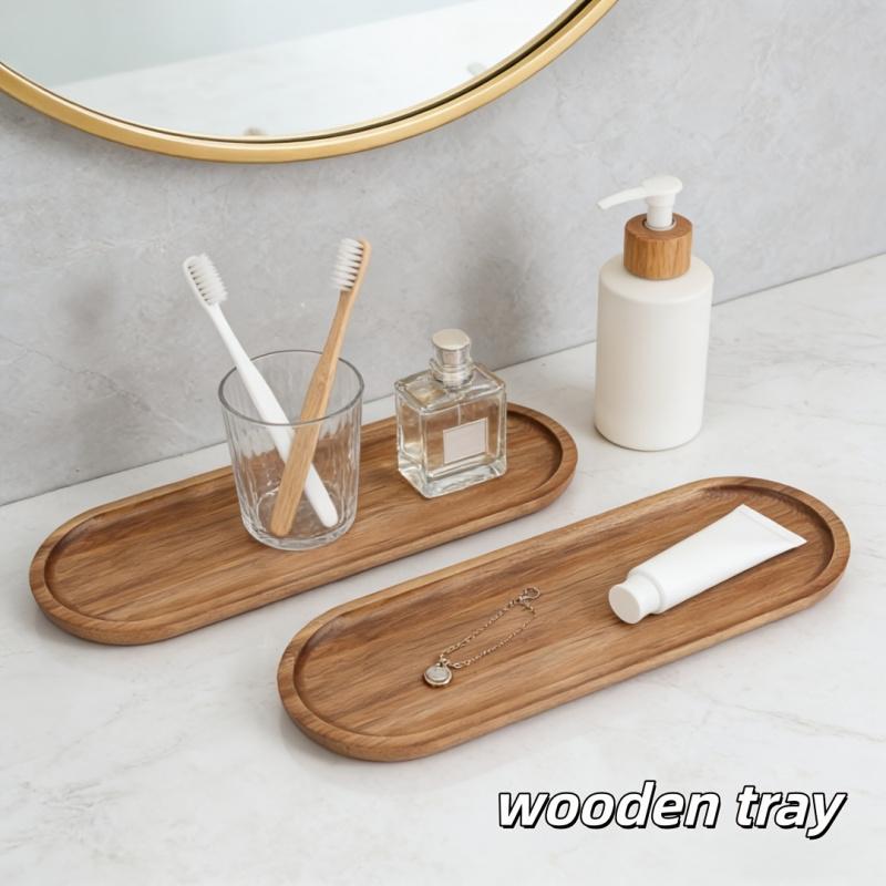 Bathroom Tray, Multi-Functional Storage Dish, Jewelry Tray, Suitable for Jewels, Cosmetics, Candles, Lotion, Perfume, Home Decor