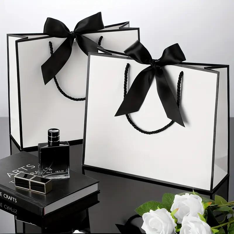 10-Pack Premium & Gift Bags, Satin Ribbon Bows, Multiple Sizes, Sturdy Handles, Perfect for Weddings, Birthdays, Parties