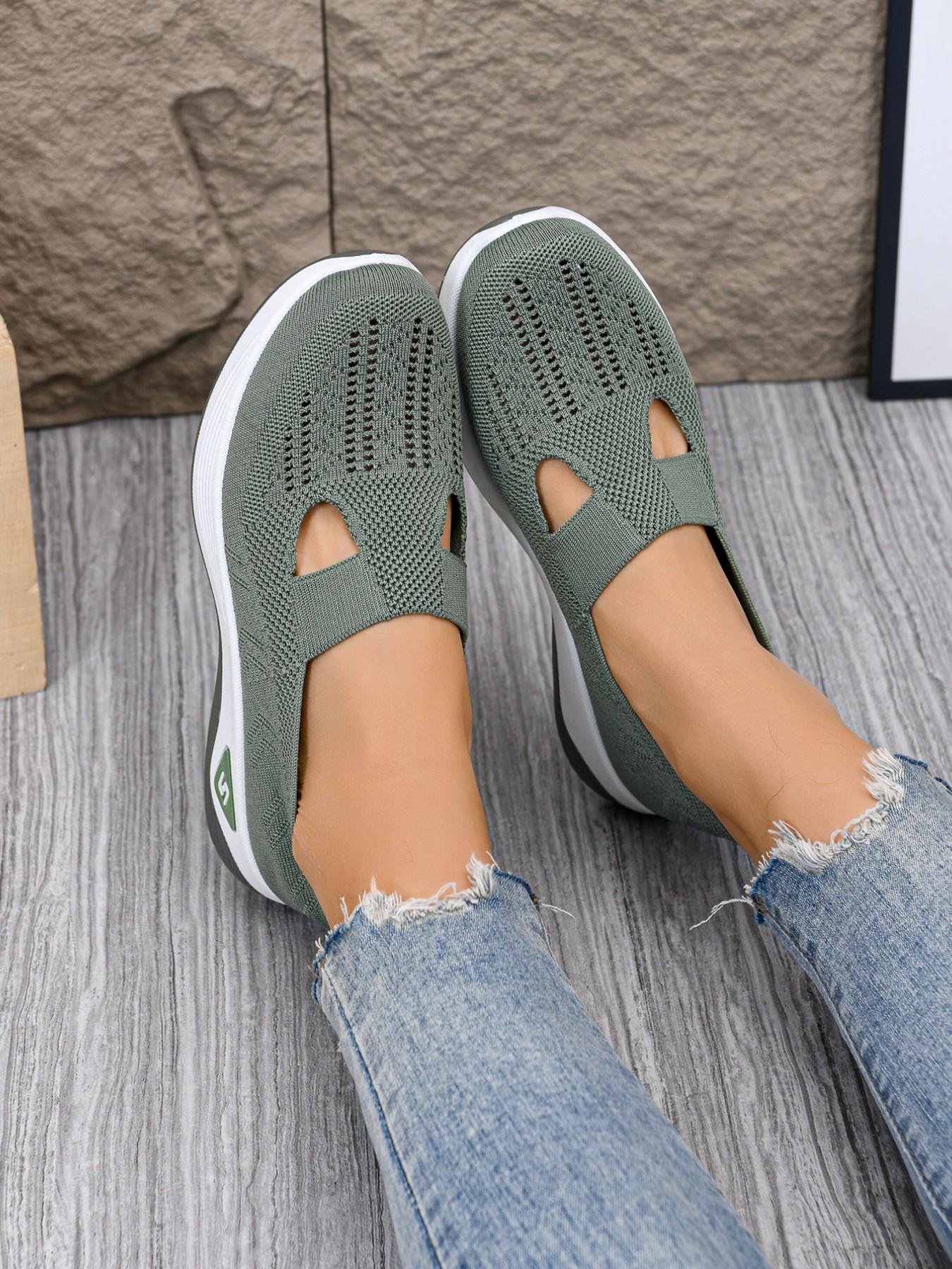 Women's Casual Sports Shoes, Comfortable Fashion Sneakers, Lightweight Soft Sole Mesh Shoes, Daily Outdoor Walking Shoes