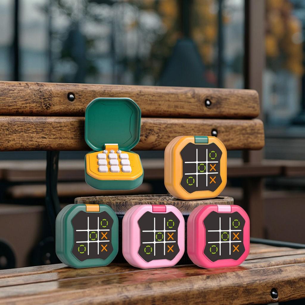 Electronic Tic-Tac-Toe Game, 9-in-1 Handheld Digital Puzzle Toy with Board, Tabletop Games, Portable Travel Brain Teaser Gift for Kids & Adults, Handheld Game Console Electronic Tic-Tac-Toe Game, 9-in-1 Handheld Digital Puzzle Toy with Board, Tabletop Games, Portable Travel Brain Teaser Gift for Kids & Adults, Handheld Game Console