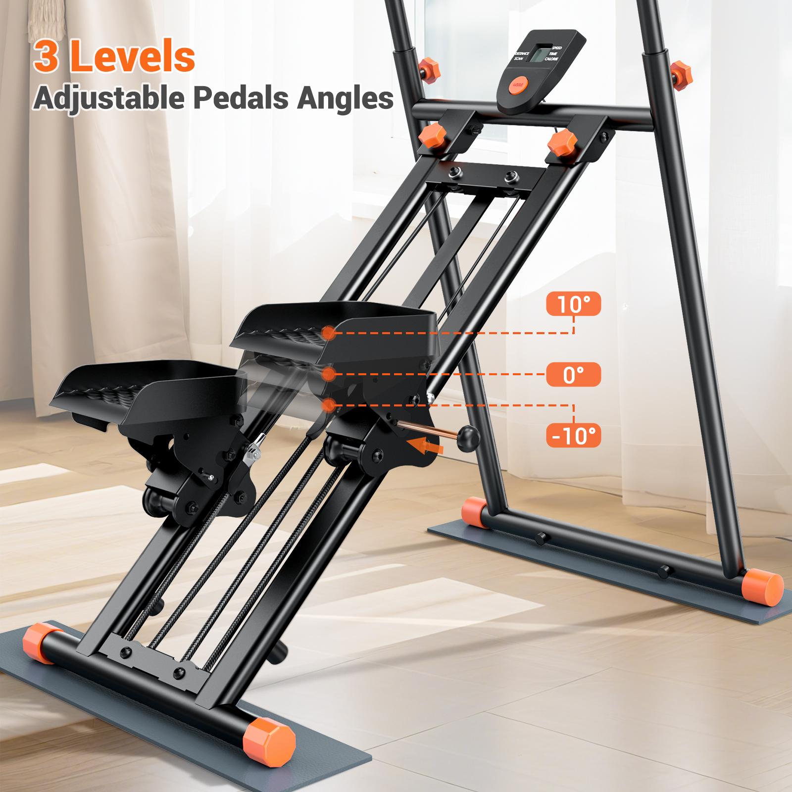 Bearbro Stair Stepper for Home Gym Exercise, New Version Vertical Climber Machine for Full-Body Workout, Compact Folding Cardio Exercise Climber , Adjustable Handlebar & Pedals,suitable for home workouts,TikTokshopBlackFriday