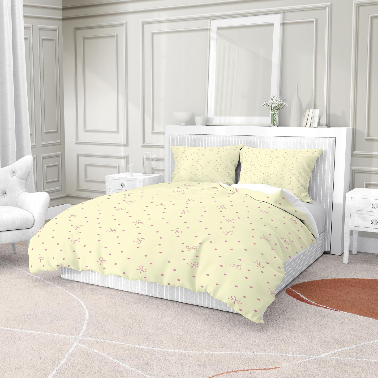 2/3 Pcs Cute Bowknot Duvet Cover Set, Pastel Ribbon Bedding Set for Girls Bedroom, Elegant Warm Gift for Women, Filling Not Included