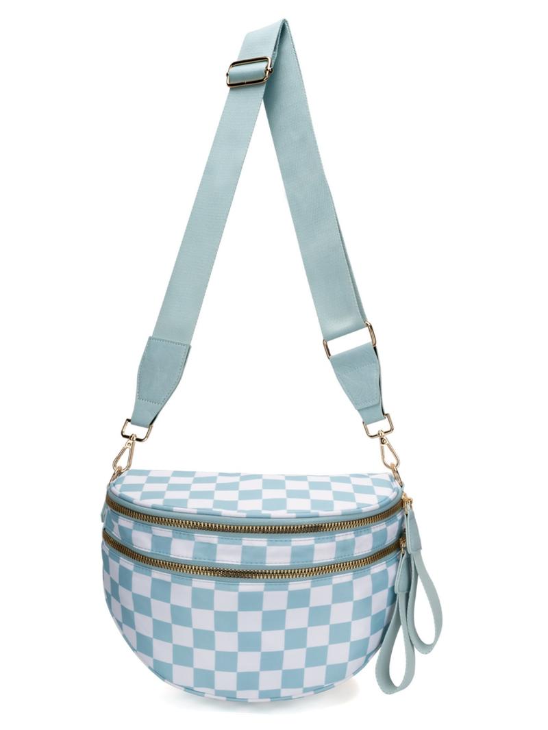 Valentine's Day Plaid Waist Pack, Checkered Fanny Pack, Multi-Layer Wide Shoulder Strap, Casual Fashion Commuter Crossbody Bag Valentine's Day Plaid Waist Pack, Checkered Fanny Pack, Multi-Layer Wide Shoulder Strap, Casual Fashion Commuter Crossbody Bag
