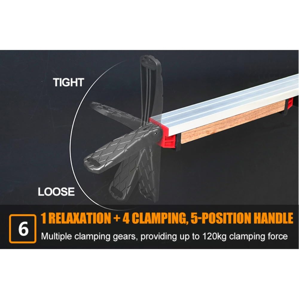 Clamp Straight Cut Guide, 24in/36in/50in Adjustable Limiter For Precise Cutting, Aluminum Alloy Material, Wide Application For Woodworking, Circular Saws, Routers, Father'S Day Mother'S Day Gifts, Birthday Gifts, Party Gifts