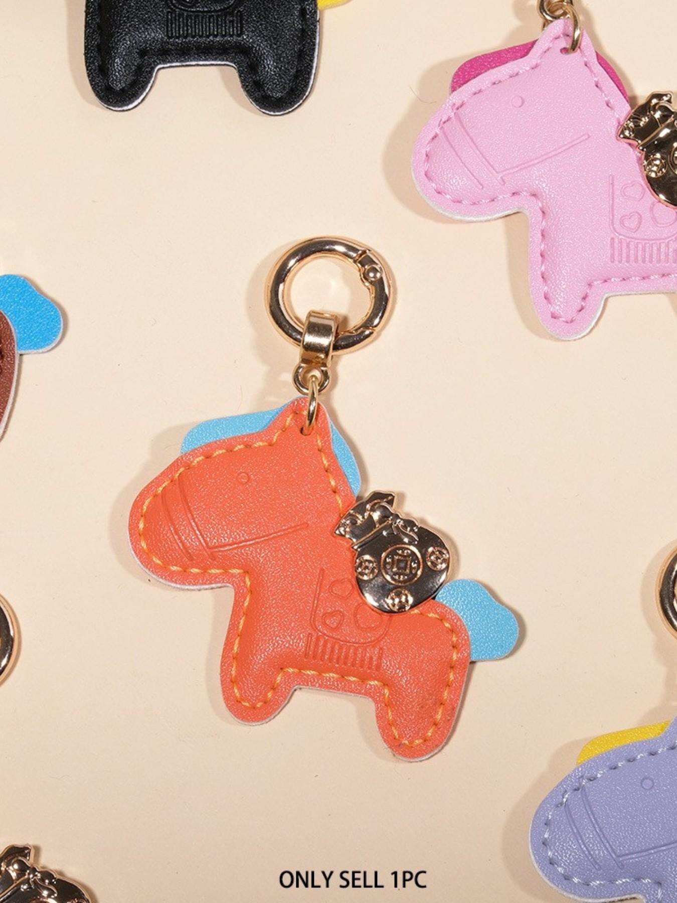 Lucky Horse Keychain "Get Rich Immediately" Cute Bag Charm for Women