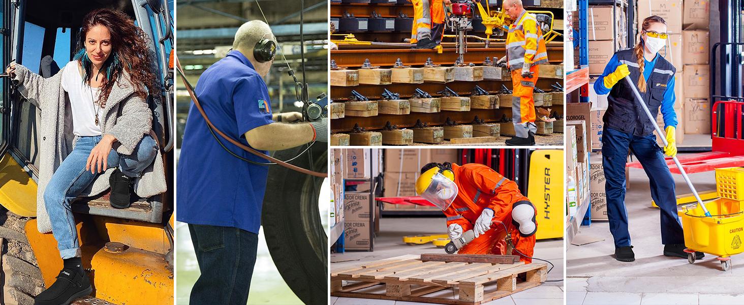 Steel Toe Shoes for Men Womens High-Cut Indestructible Construction Wide Work Safety Shoes Slip Resistant Comfortable Lightweight Breathable Sneakers SpringStatements