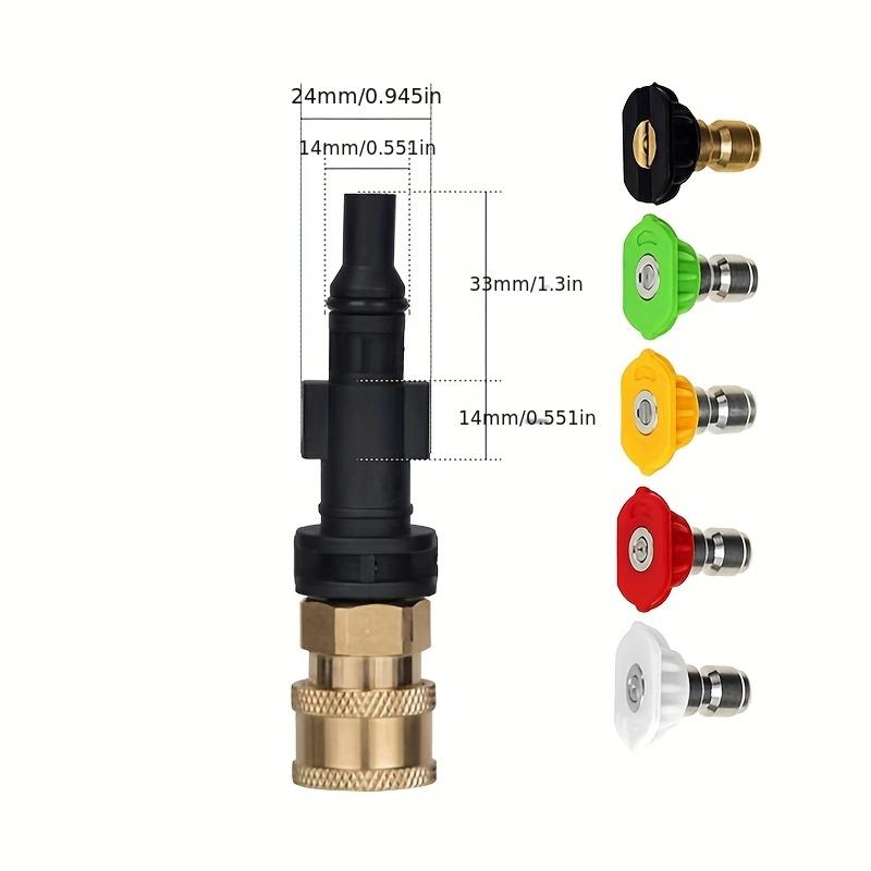 High-Pressure Water Gun Adapter Quick Connect 1/4" Washer Parts with Nozzle, Compatible with Lava Sterwins Parkside, Durable Design