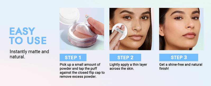 Vevivia Setting Powder - Creaseless Face Powder, Long Lasting Loose Powder Makeup with Blurring & Natural Finish, Shine Control, Up to 24 Hrs Wear, Universal Translucent Formula for All Skin Tones