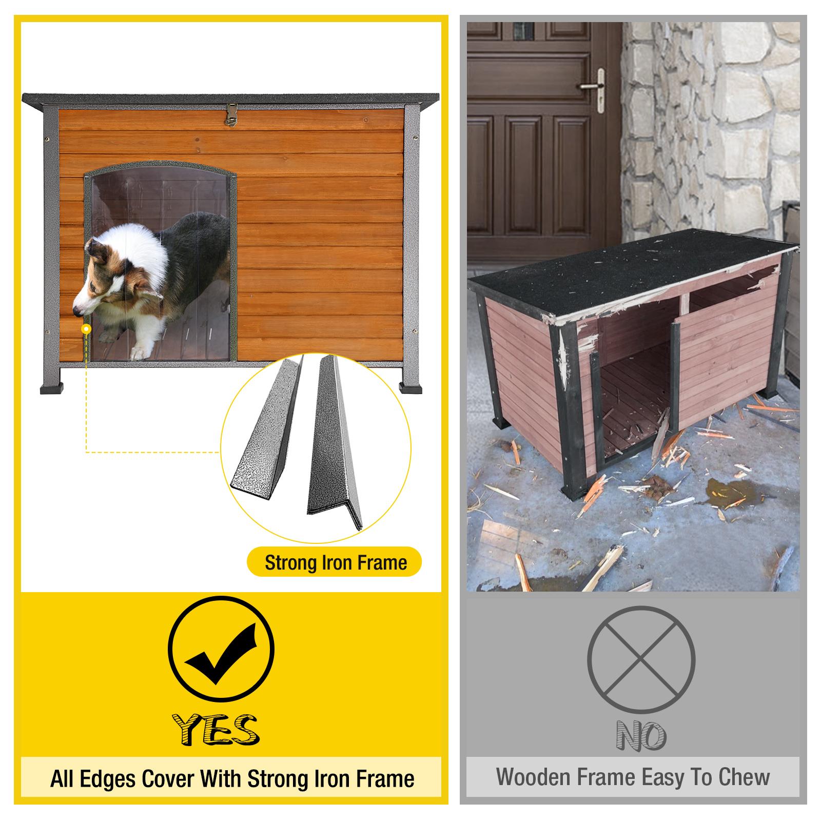 Aivituvin-AIR75/76/86 Large Wooden Heavy Duty Dog Crates House| Strong Iron Frame,Dog House,Dog Kennel