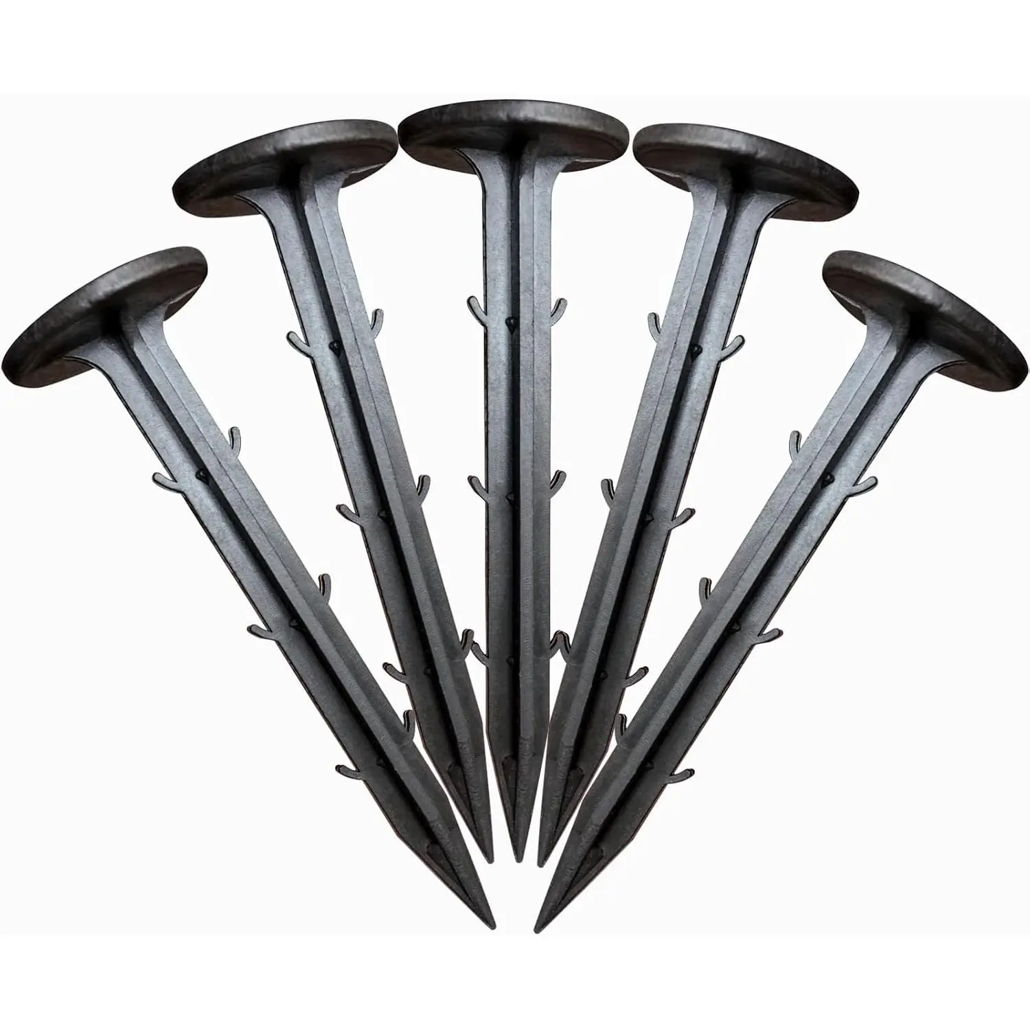 50 Pack 4.3" Plastic Stakes for Weed Barrier, Garden & Landscaping | Landscape Fabric Stakes, Edging Spikes, Ground Anchors, Artificial Turf & Camping Tents (Durable Nylon)