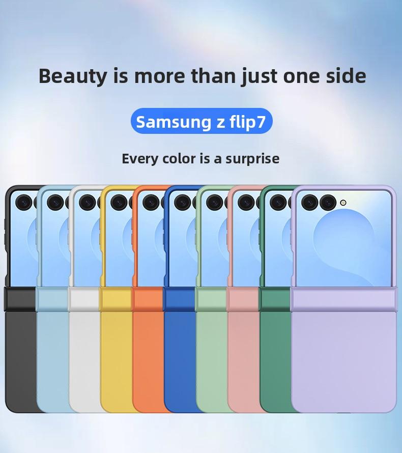 Candy-colored protective phone case Cover with hinge, hard PC back panel to protect the phone. Suitable for Samsung Galaxy Z Flip7, Z Flip7FE, Z Flip6, Z Flip5.