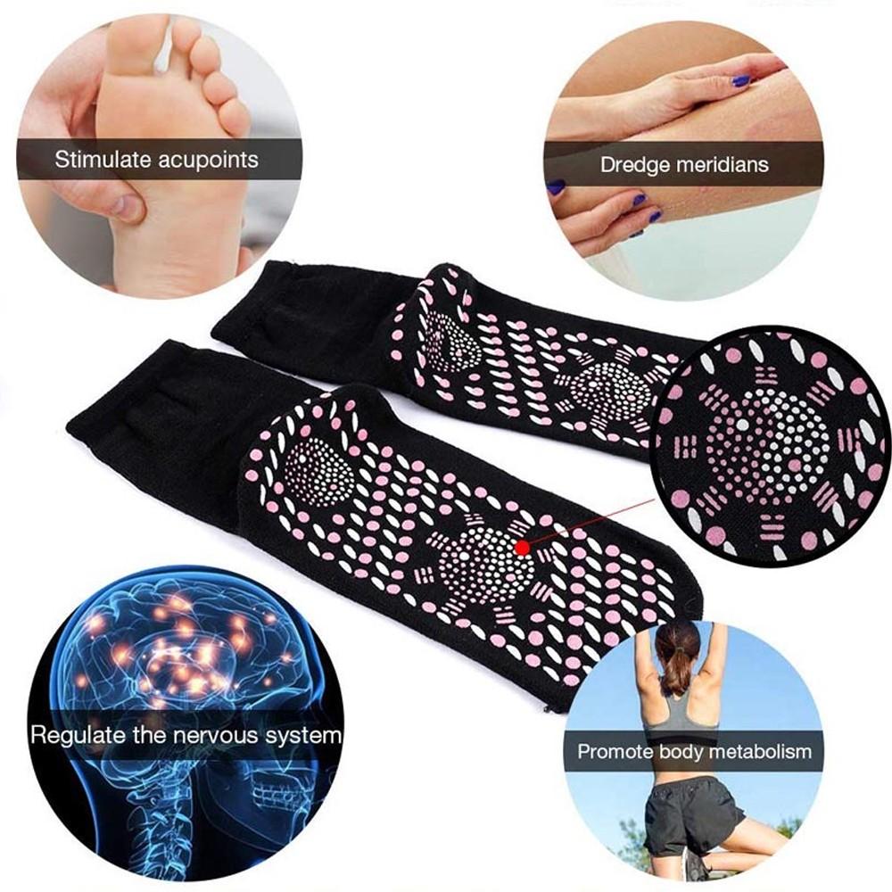 Tourmaline Acupressure Self-Heating Shaping Socks, Slimming Health Socks, Men's and Women's Foot Magnetic Therapy Socks