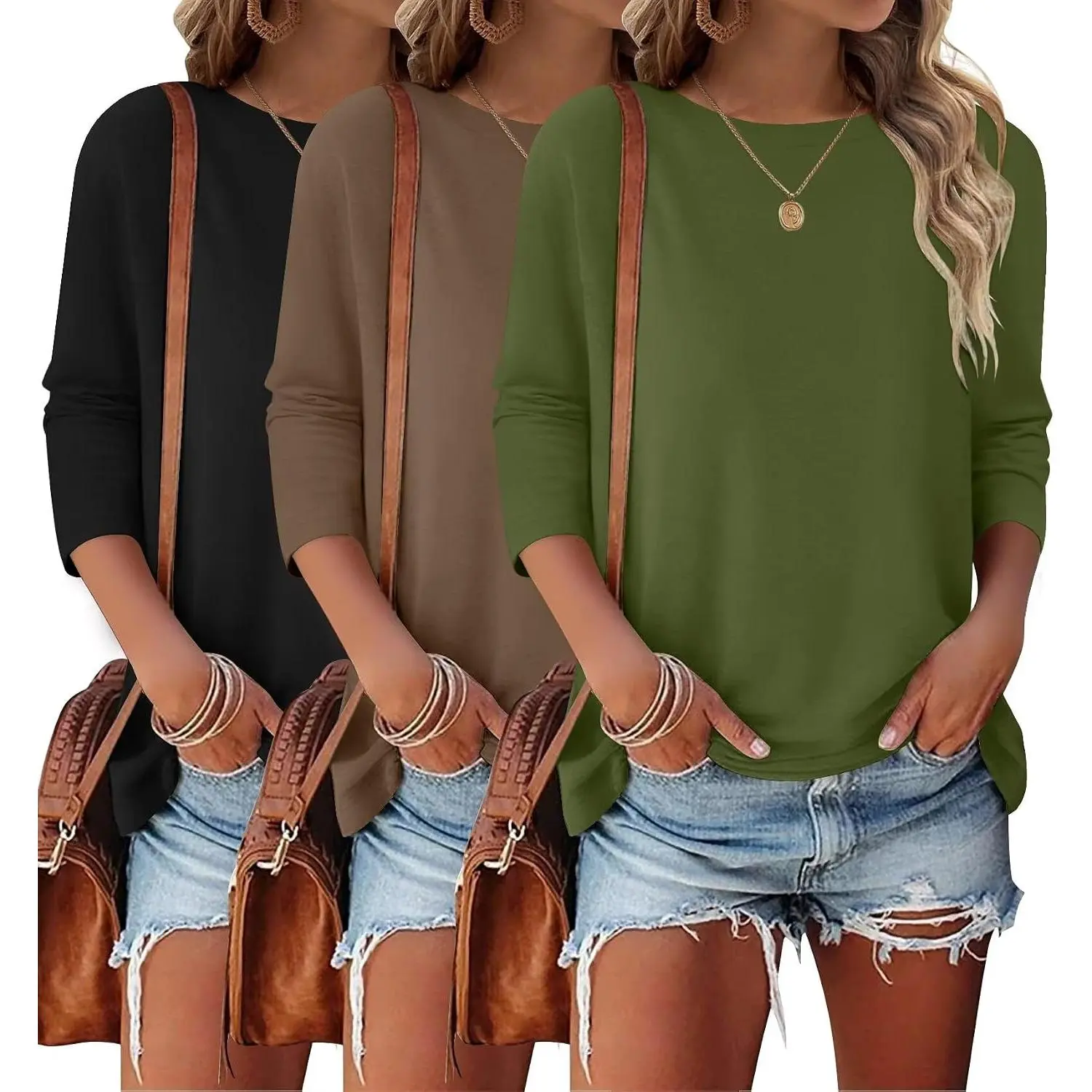 Black, Coffee, and Army Green