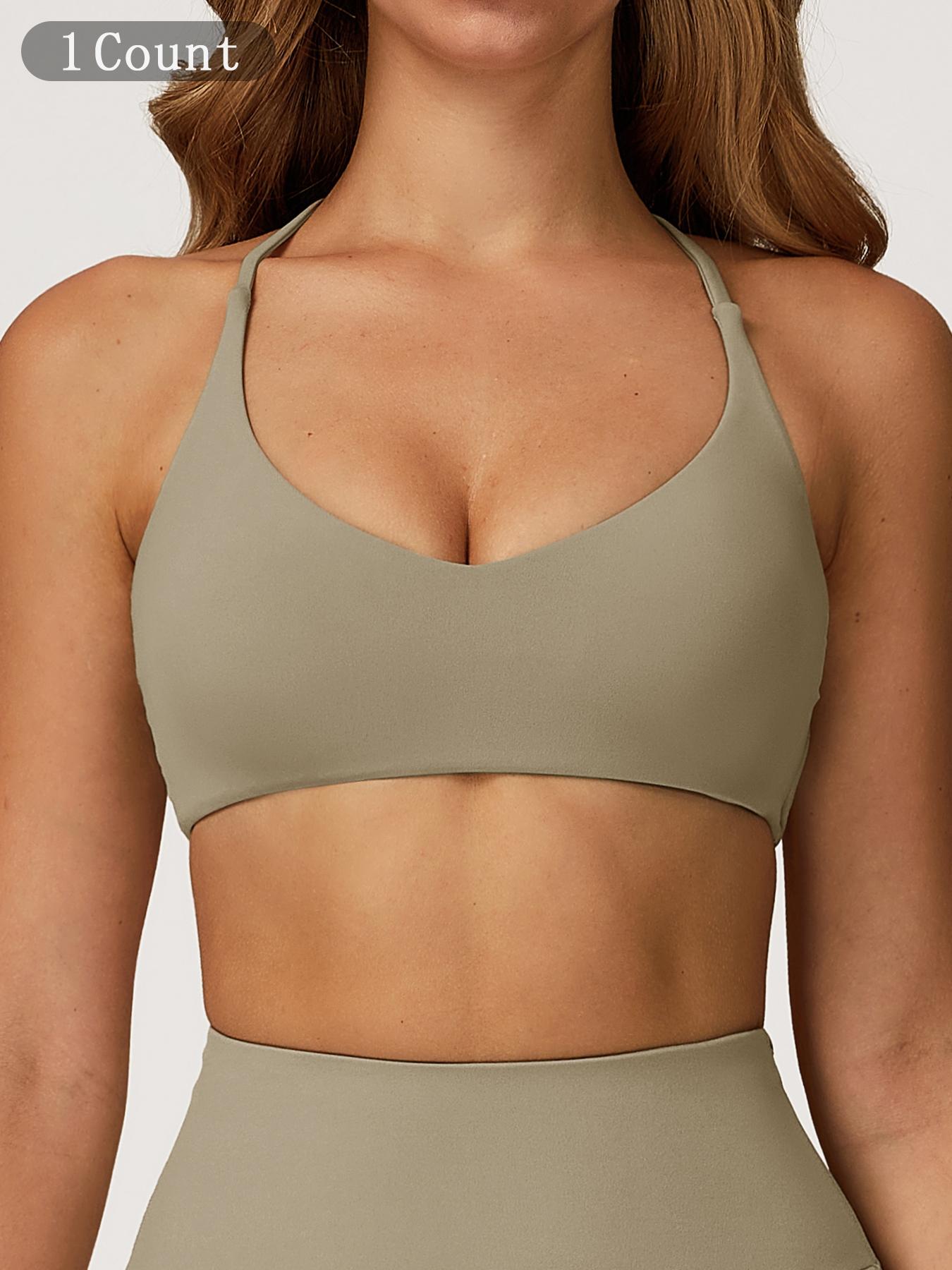 Fast-Drying Yoga Sports Bra with Cross Back Design, High-Intensity Workout Wear for Running and Fitness, Comfortable Activewear for Women, Workout Bras