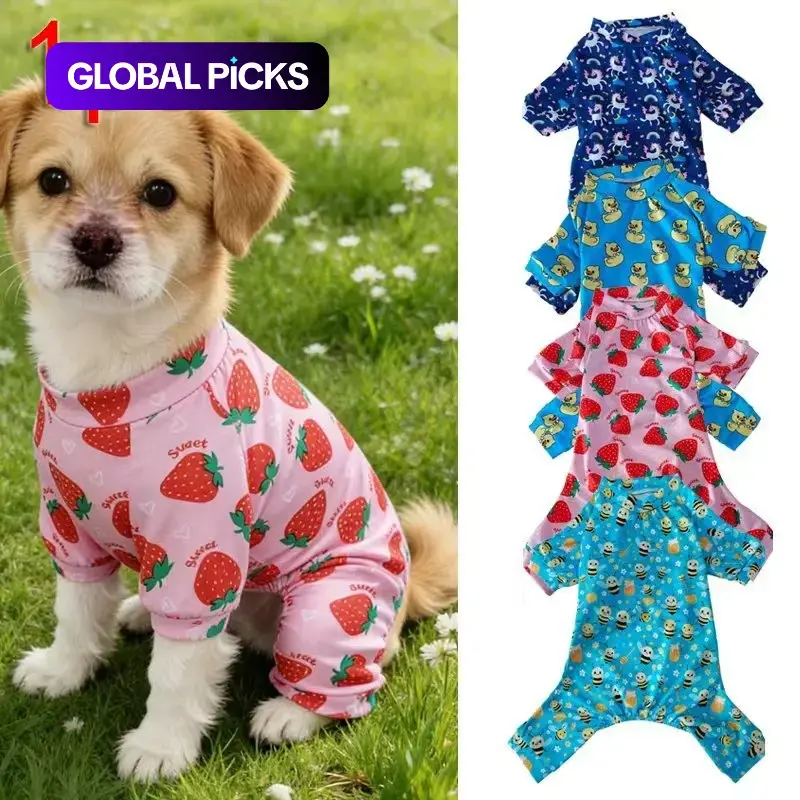 Dog Sleepwear Elastic Full Body Surgical Recovery Pajamas, Ultra Soft Four-Way Stretch Post-Op Set, Suitable for Male and Female Dogs, Puppy Clothes