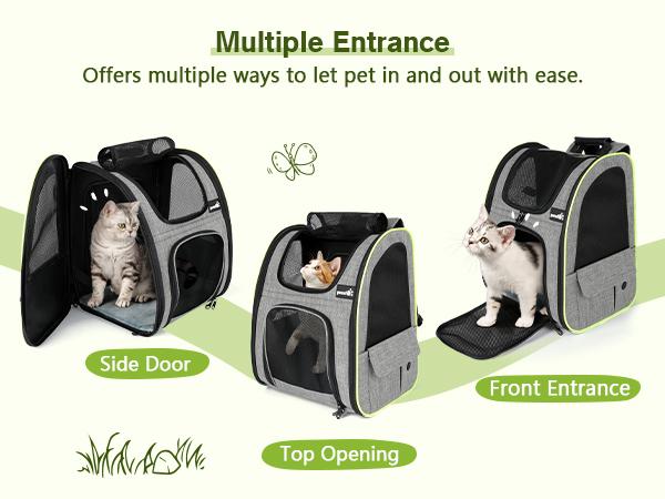 Pecute Expandable Cat Backpack with Breathable Mesh for Cats Small Dogs Puppies