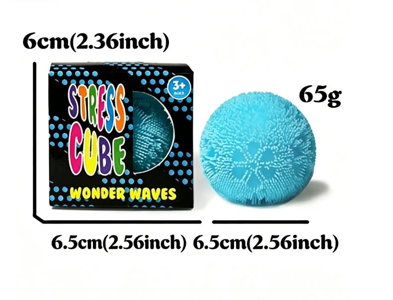 Smiley Face Squishy Stress Ball, Soft Squeeze Toy for Kids and Adults, Sensory Toy for Anxiety, ADHD and Autism Relief, Cube-Shape Stress Reliever
