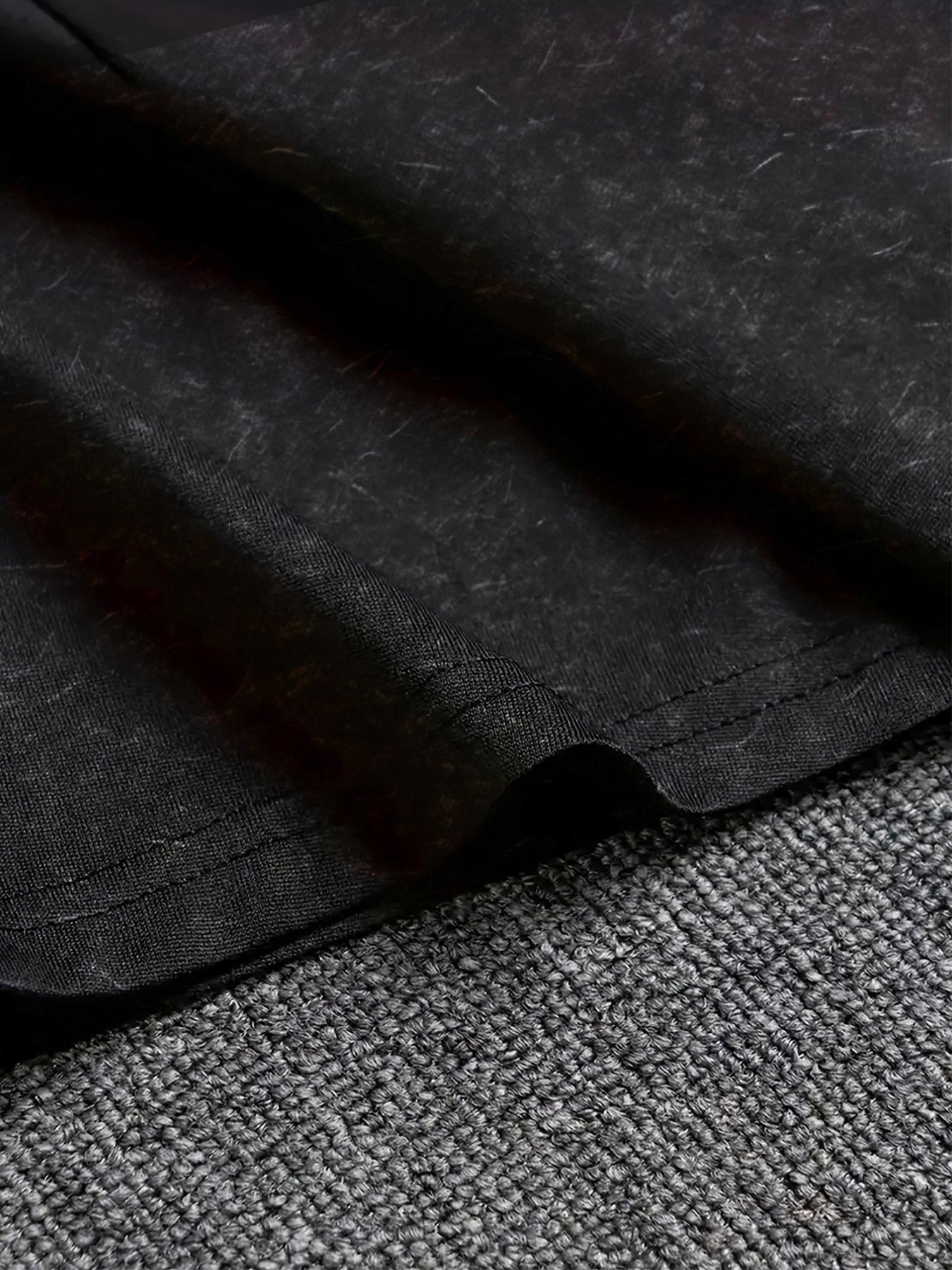 Spring and Summer Sports Plus Size Two-piece Set with cartoon print, Tie-dye Washed Vintage Short Sleeve T-shirt and Wide-leg Pants, Plus Size Women's Jogging Outfit