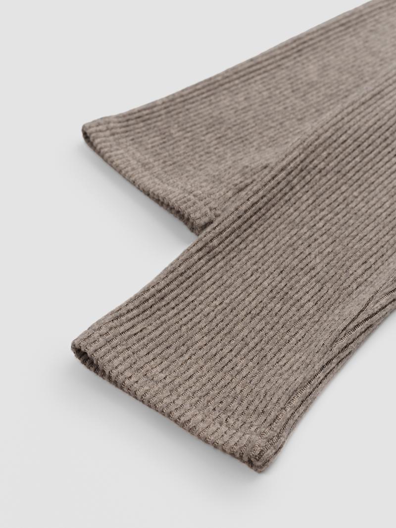 Women's Casual Comfortable Round Neck Long Sleeve Knit Sweater Set, High Waist Versatile Wide Leg Pants, 2 Piece