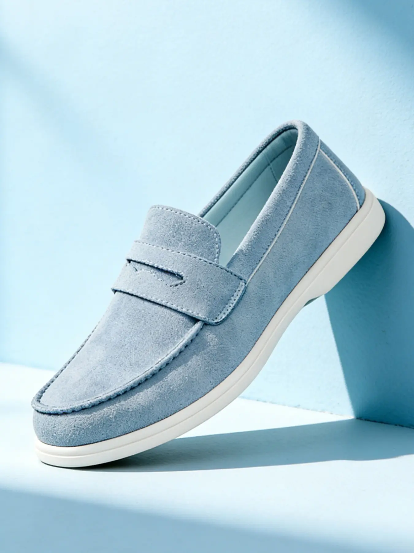 Men's Suede Penny Loafers, Slip-On Moccasin Dress Shoes, Lightweight Breathable Flat, Gentleman Stylish Casual Driving Boat Shoes, Durable Casual Shoes, Office Commuting Shoes #GLOBAL PICKS