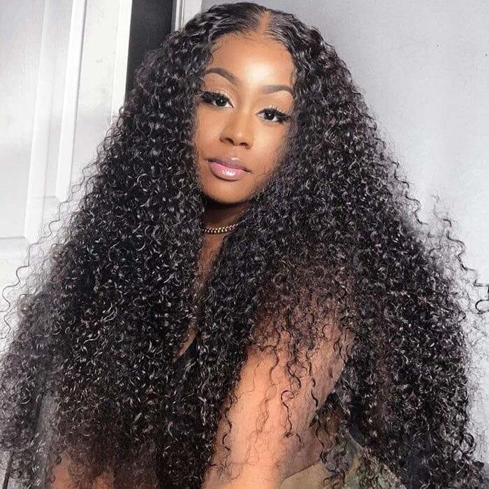 [28inch=$123] Suntuhair 180% Density 13x6 13x4 Jerry Curly HD Lace Front Wig Human Hair Full Lace Frontal Human Hair Wigs for Women Pre Bleached Knot Cheap Wig