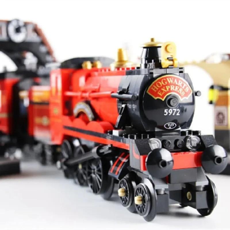 801PCS Classic Steam Train Building Block Set DIY Building Blocks Model Vintage Railway Station Model Kit Building Sets 18+
