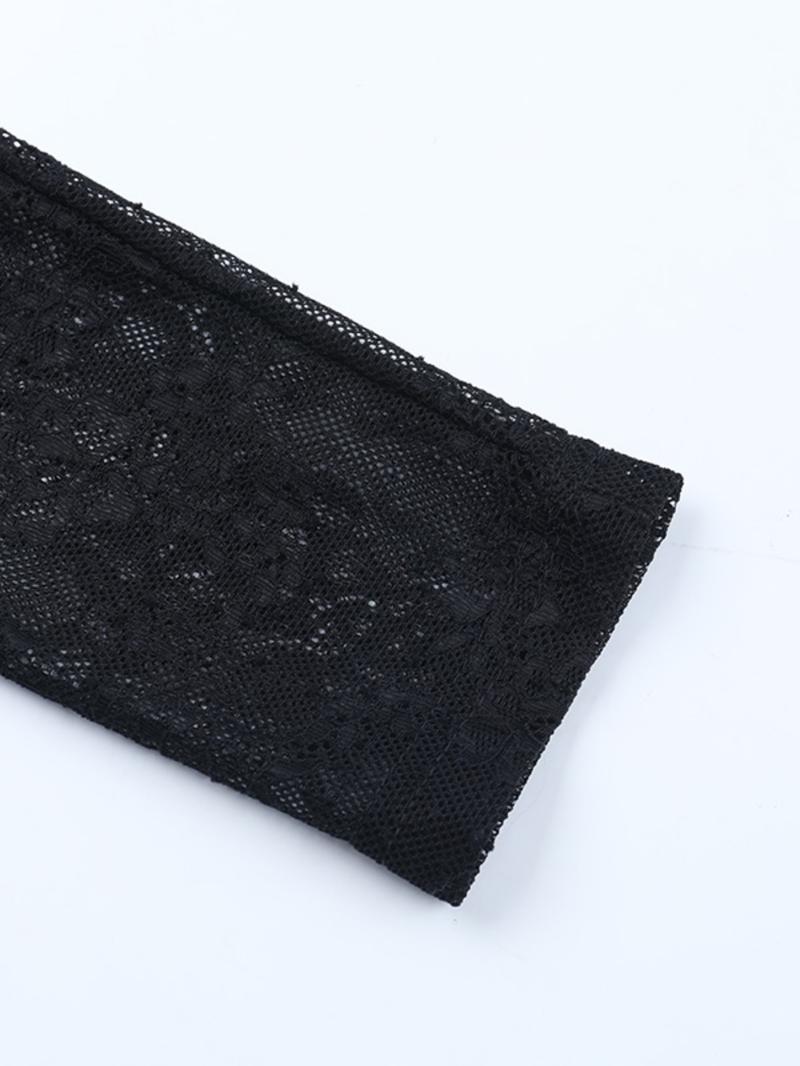 One Shoulder Lace Patchwork Slit Long Dress, Elegant Evening Gown, Stylish Party Wear, Women's Fashionable Clothing