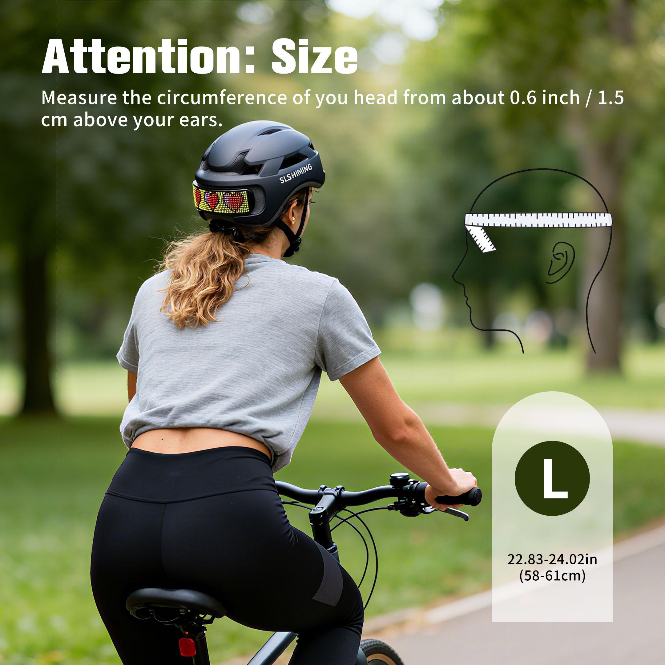 SLSHINING Bike Helmet-Remotely controlled LED Smart Cycling Helmet-All Season Ventilated & Thermal Protection-CPSC Certified Protection