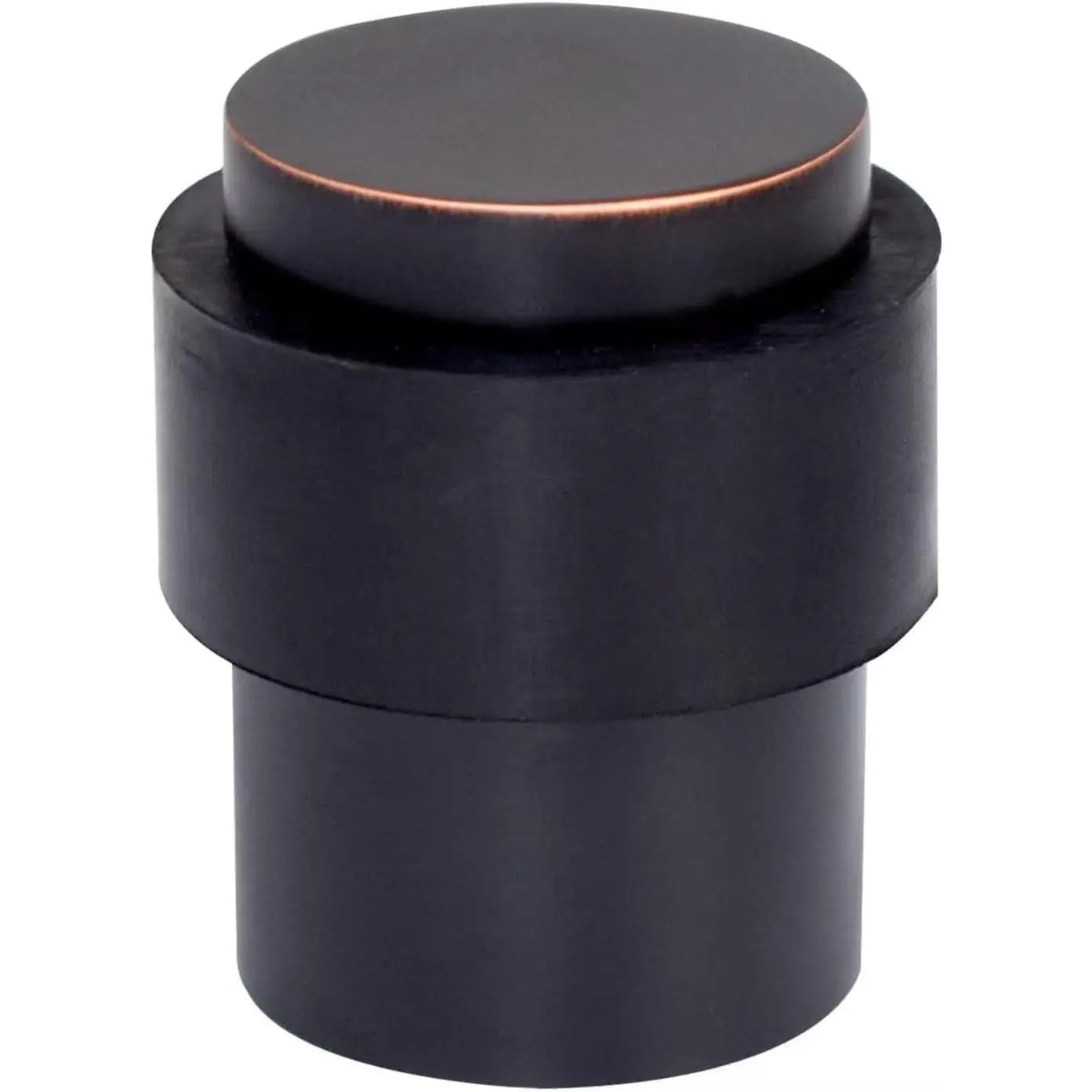 4 Pack 1-1/2 in Floor Door Stopper,Oil Rubbed Bronze Door Stop,Wall Protector Commercial Door Bumper Wedge Decorative Cylindrical Install Door stoppers on the Floor