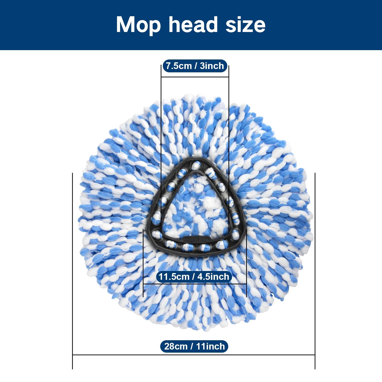Mop Replace Heads Compatible for O-Cedar/Vileda, Spin Mop Refill Head Replacement for RinseClean 2-Tank System - Fluffy Microfiber, Machine Washable and Easy to Replace, Replacement Mop Pads Mop Replace Heads Compatible for O-Cedar/Vileda, Spin Mop Refill Head Replacement for RinseClean 2-Tank System - Fluffy Microfiber, Machine Washable and Easy to Replace, Replacement Mop Pads