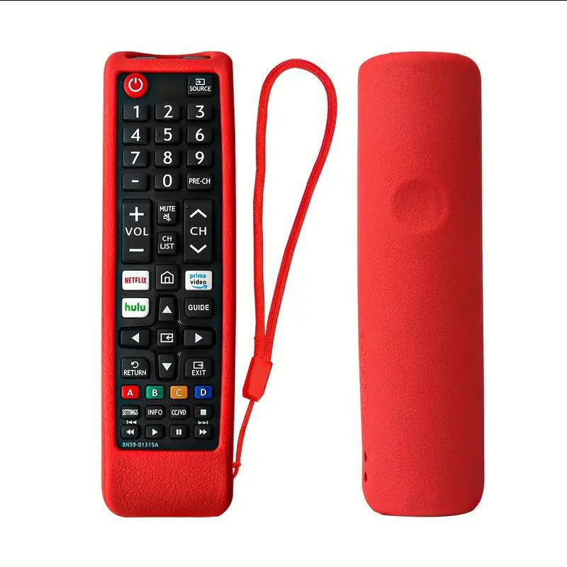 Silicone Protective Dustproof Cover for Smart TV Remote Control, Anti-Fall Removable Washable Design with Lanyard, Compatible with Multiple Models