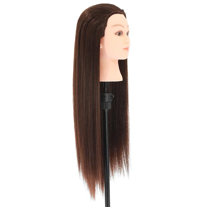 Mannequin Head with Straight, 24-26 Inch Doll Head for Cosmetology & Hairdresser Training, #6 Light, Single Pack