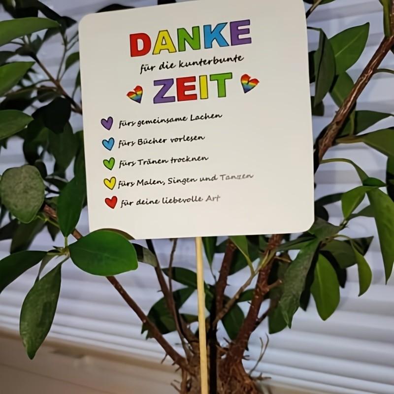 10 German Kindergarten Graduation Thank You Cards, Rainbow Heart Design, Teacher Appreciation Gift, Party Decoration, Memorial Card