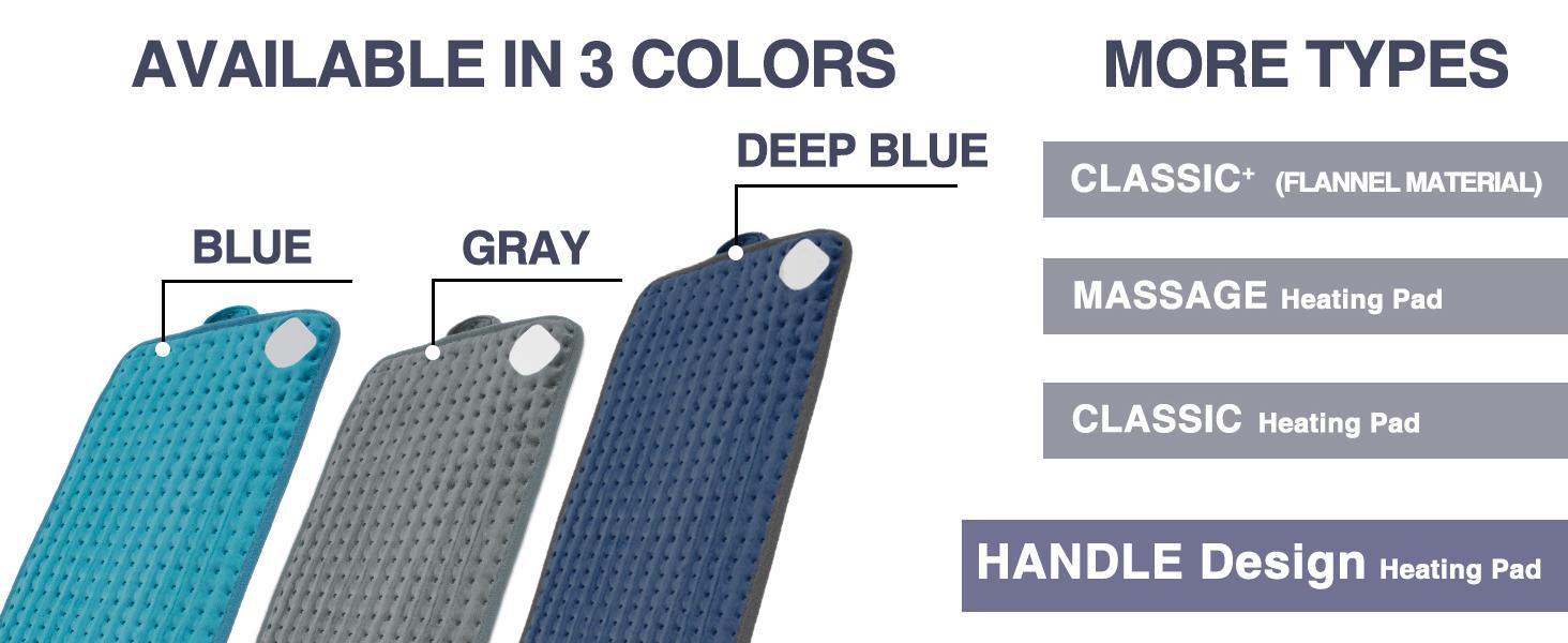 DailyLife Heating Pad with Handles for Back Pain Cramps Relief, 12"x24" Electric Heating Pad With 6 Heat Settings, Auto Off, Machine Washable, Warming mat, Gifts for Women,Mother’s Day, FathersDayGift