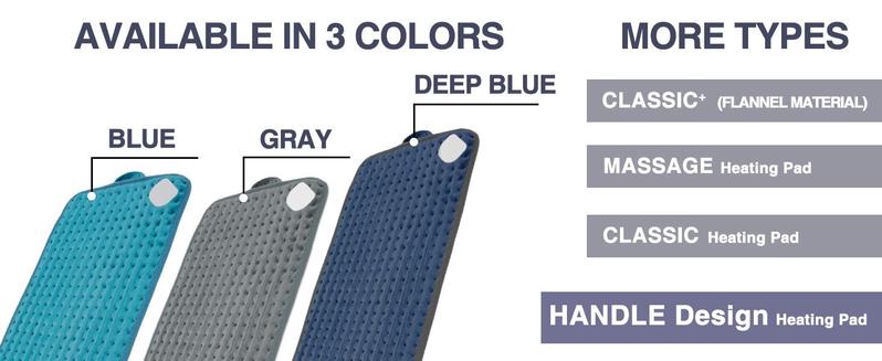 DailyLife Heating Pad with Handles for Back Pain Cramps Relief, 12"x24" Electric Heating Pad With 6 Heat Settings, Auto Off, Machine Washable, Warming mat, Gifts for Women,Mother’s Day, FathersDayGift