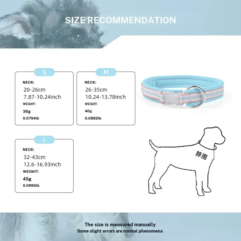 Spring Summer Dopamine Dog Collar for Small Medium Dogs, Teddy Corgi Schnauzer Neck Circle, Comfortable Pet Accessory