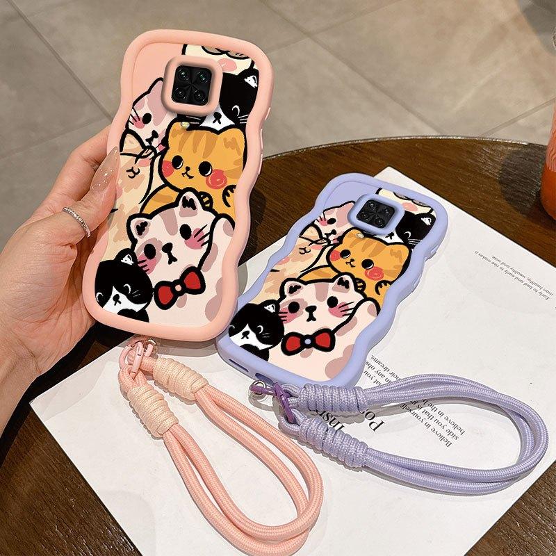 1 Piece Durable Note 9 Pro Max Flexible Cute kitten Case For Redmi Note 9 Pro Max Featuring Lightweight And Bracelet In Entertainment