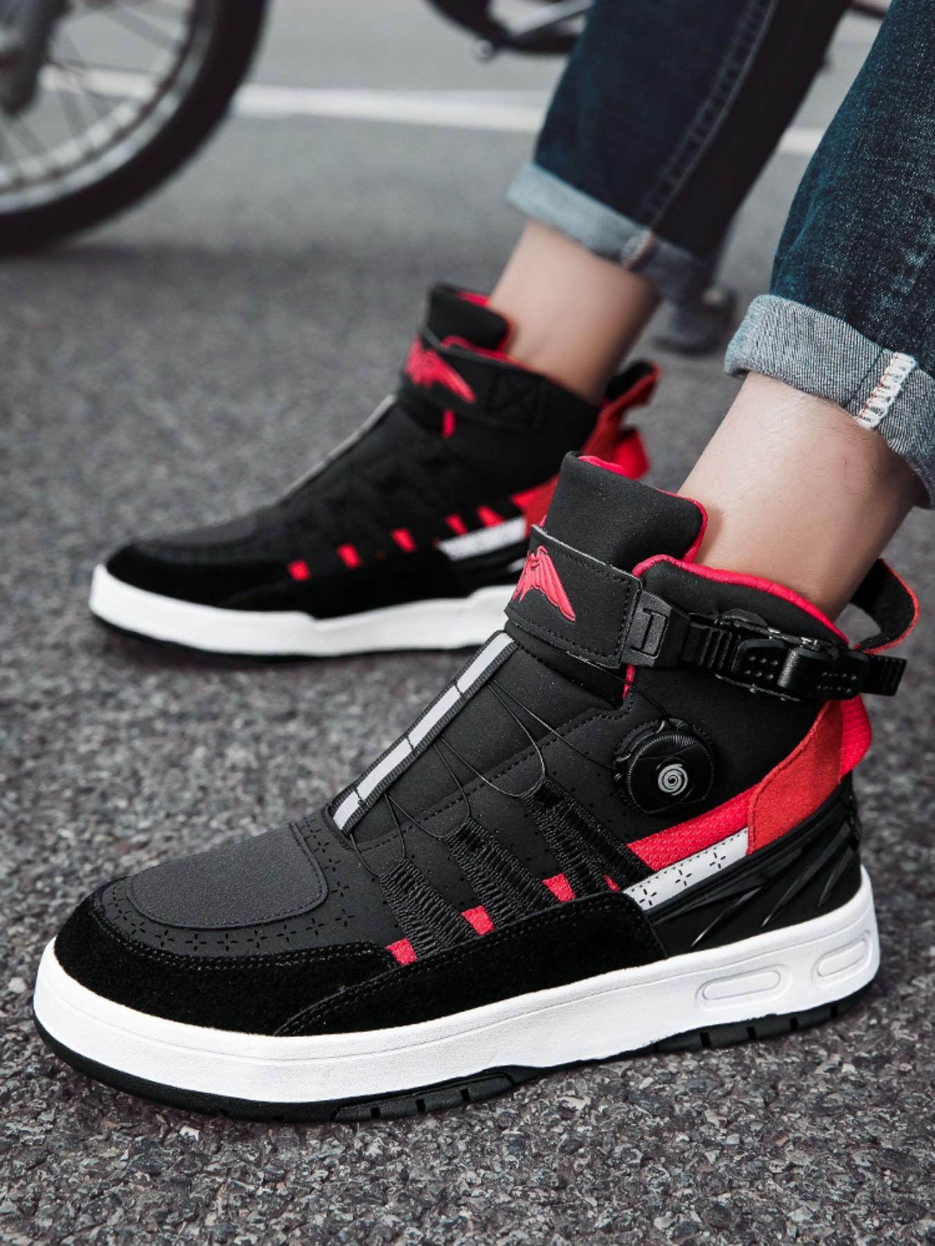 Men's Motorcycle Riding Shoes, Anti-Slip Racing Boots, Waterproof Safety Design, Comfortable and Secure, Ideal for Safe Cycling