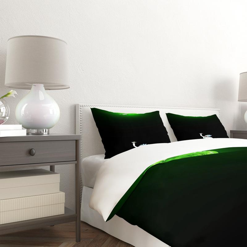 Rick and Morty Pattern Duvet Cover Set, Soft and Durable Bedroom Bedding Set for Kids and Teens, Includes 1 Duvet Cover and 1 or 2 Pillowcases