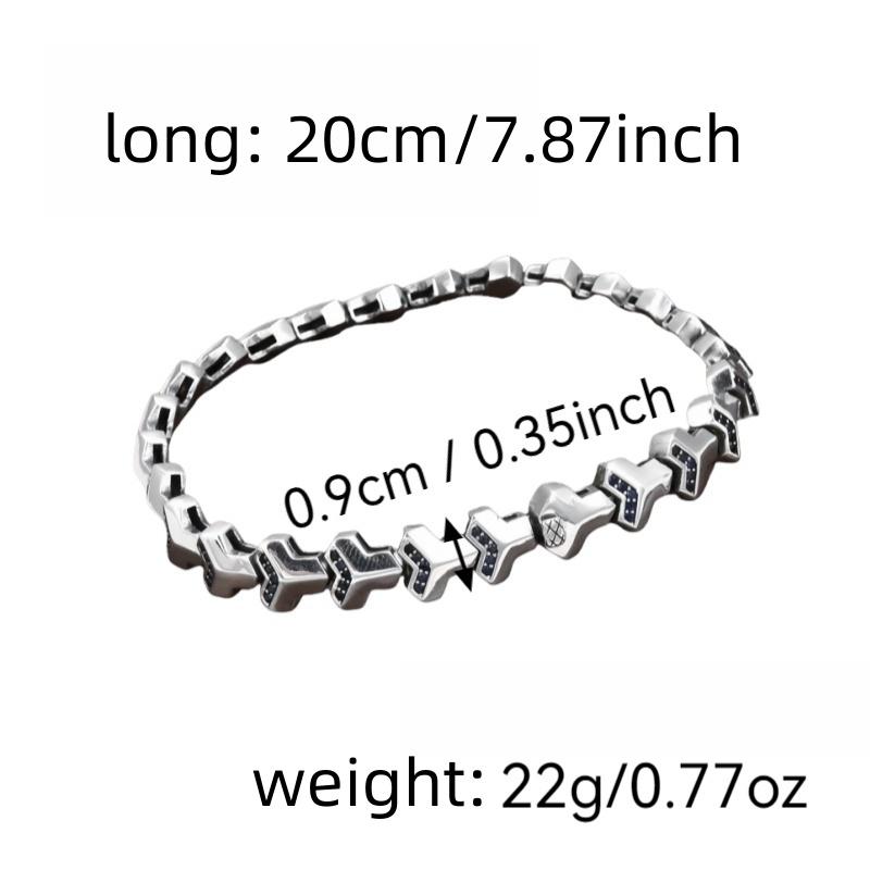 Full silver s999 bracelet Sterling Silver bracelet men's bracelet can be opened to wear for boyfriend's birthday holiday gift Silver weight 22 g /0.77 oz