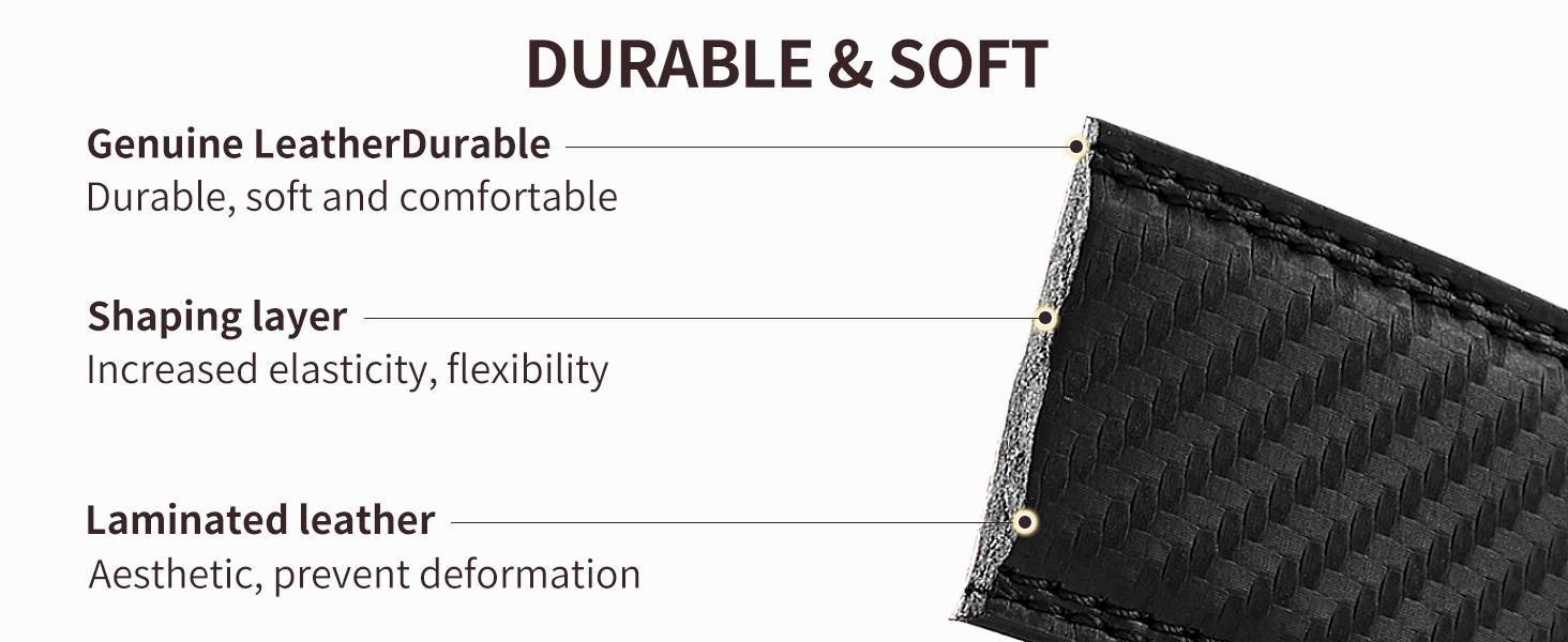 GSOIAX Men's Leather Belt – Easy Release Ratchet Buckle, Adjustable, Dress & Casual Gift for Men