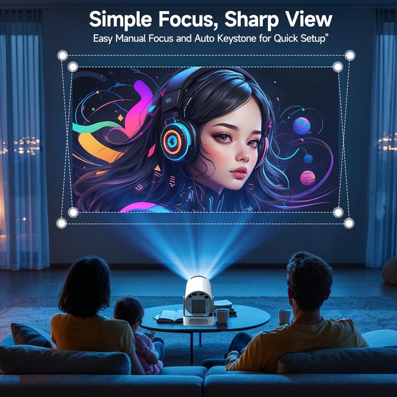 [US Warehouse] Magcubic HY300Pro+ Projector 0.8:1 Short Projection Throw Ratio Android 14 Allwinner H726 8K 4K Videosource Supported  Native 1280*720P 290ANSI WIFI6 BT5.4 Built-in Speaker Home Cinema Portable Smart Upgraded HY300Pro Mini
