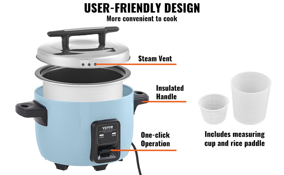VEVOR Commercial Rice Cooker, 50-Cup Rice Cooker, 10.57 Qt/ 10 Liter Large Rice Cooker and Warmer with Nonstick Inner Pot, Fast Cooking and 24-Hour Keep Warm, with Rice Cup and Paddle, for Restaurant VEVOR Commercial Rice Cooker, 50-Cup Rice Cooker, 10.57 Qt/ 10 Liter Large Rice Cooker and Warmer with Nonstick Inner Pot, Fast Cooking and 24-Hour Keep Warm, with Rice Cup and Paddle, for Restaurant