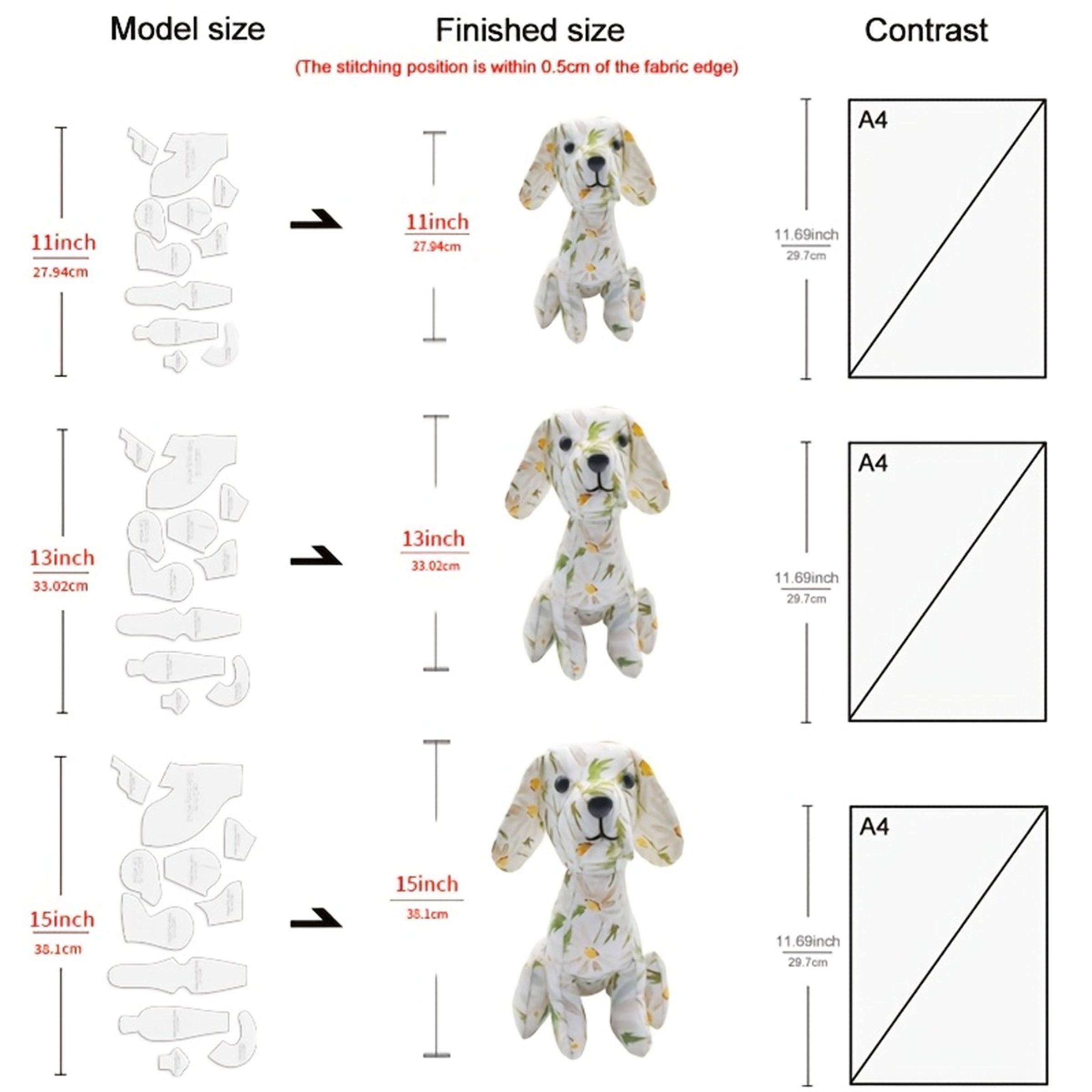 11pcs Beagle Dog Making PET Templates DIY Dog Shape Pattern Quilting Stencils Handcrafted Sewing Tool Stencil Handmade Decoration Birthday Holiday Gift