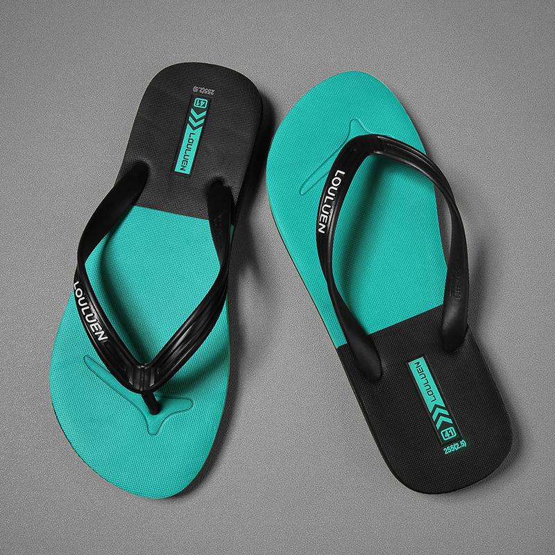 Men's PVC Flip Flops, Casual Comfortable Beach Sandals, Lightweight Non-Slip House Slippers, Ideal for Living Room, Bathroom, Beach