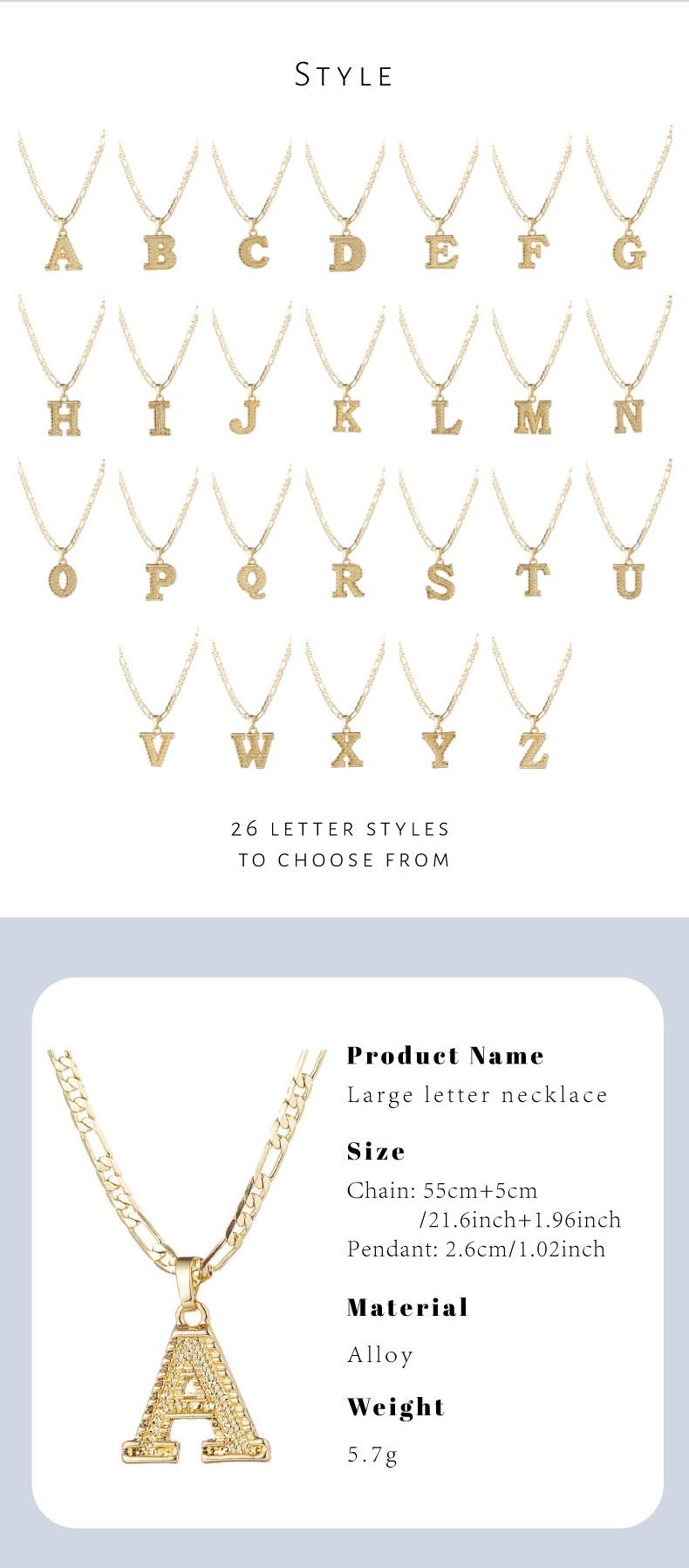 Initial Necklace – Choose Your A-Z Letter, Figaro Chain Extension, Thoughtful Gift for Friends & Family  ,  Mother's Day Gift, Chains for men, Charms Jewelry , Name Necklace, Gifts for Wife,  Girlfriend Gifts
