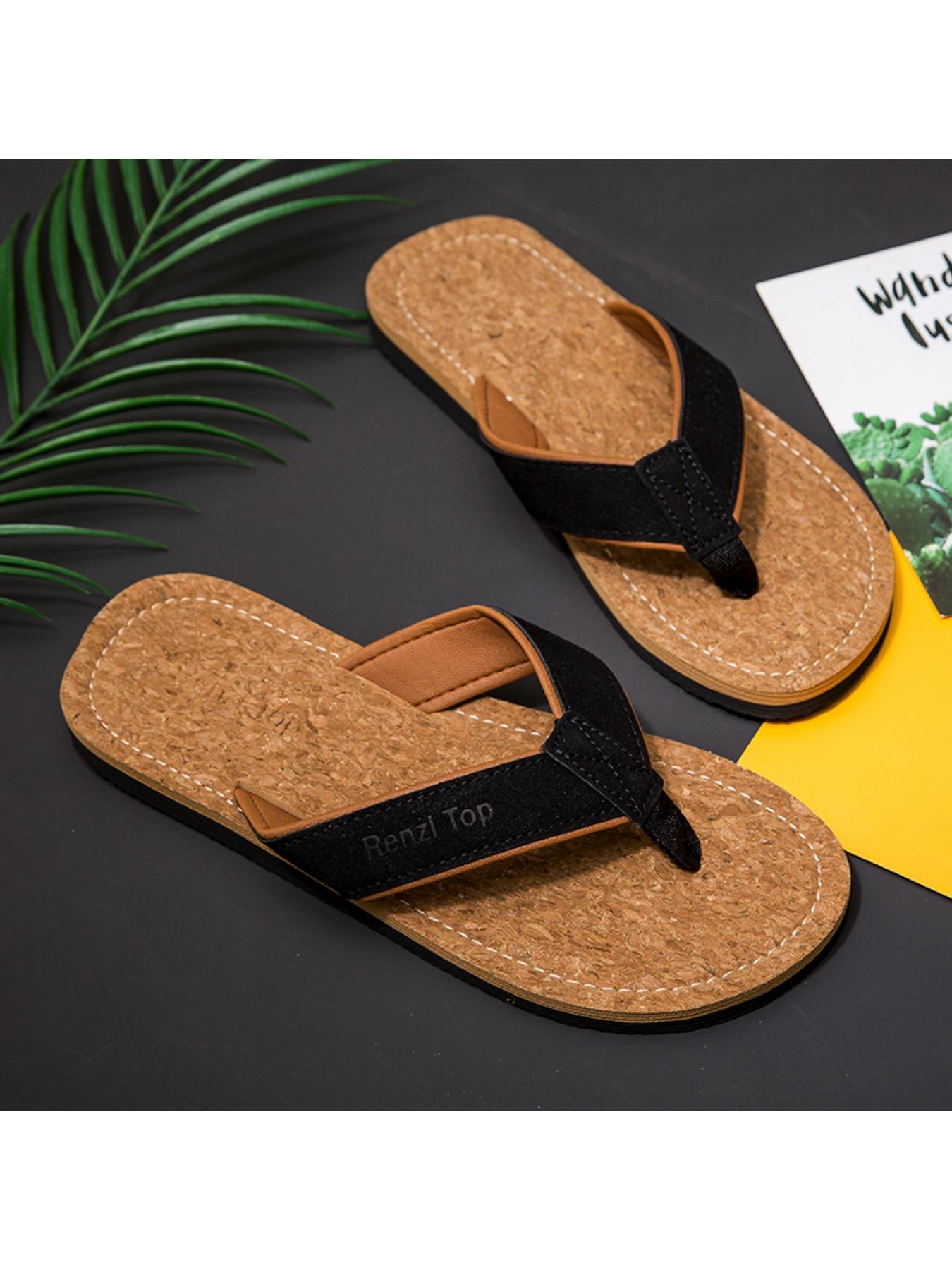 Summer Men's Sandals, Casual Y-Strap Eva Slippers, Lightweight Outdoor Beach Shoes, Indoor Home Footwear, Comfortable and Stylish