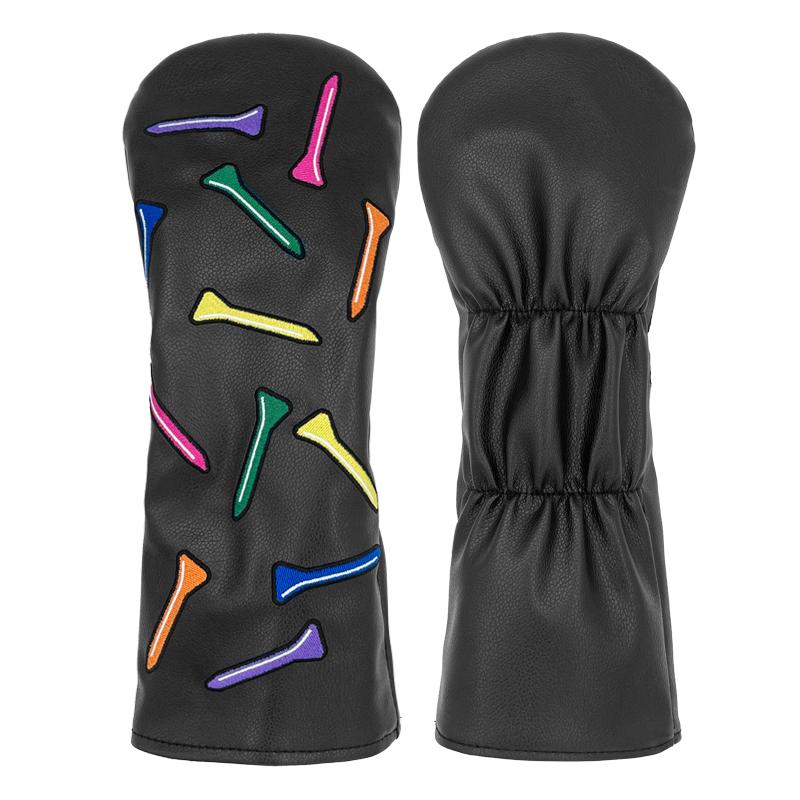 Multicolor Nail Golf Headcover, Golf Club Covers for Driver 1/3/5 Woods UT Wood Club Covers, Popular Cross-Border Protective Covers, Universal Golf Club Headcovers, Golf Accessory