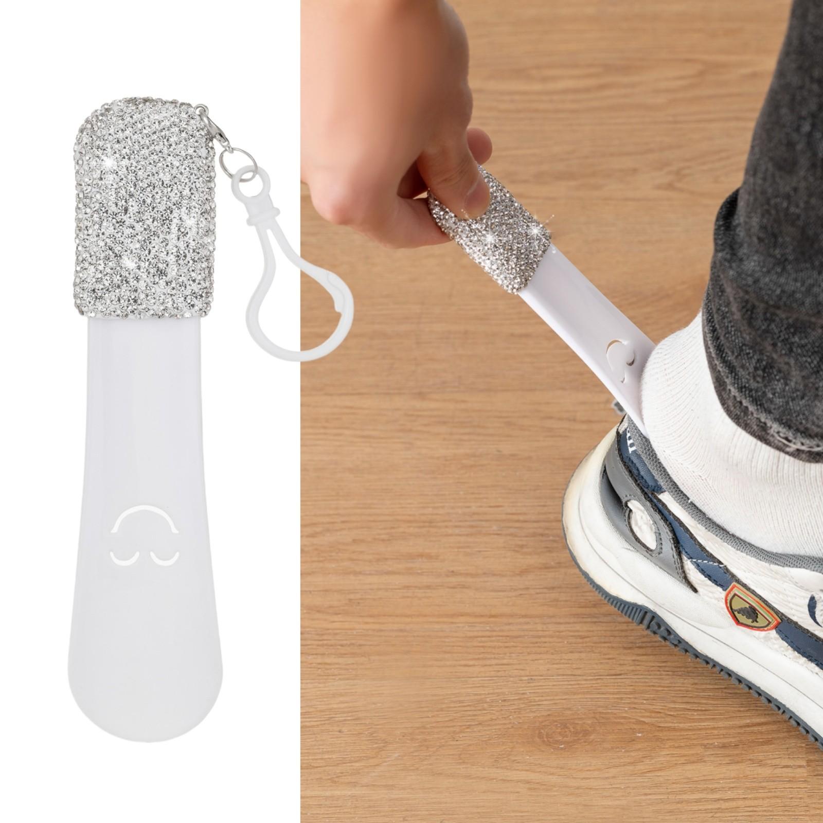 1pcs Diamond Shoehorn, Portable Plastic Shoe Lifter for Women, Convenient and Easy-To-Carry Footwear Aid, Perfect for Daily Use